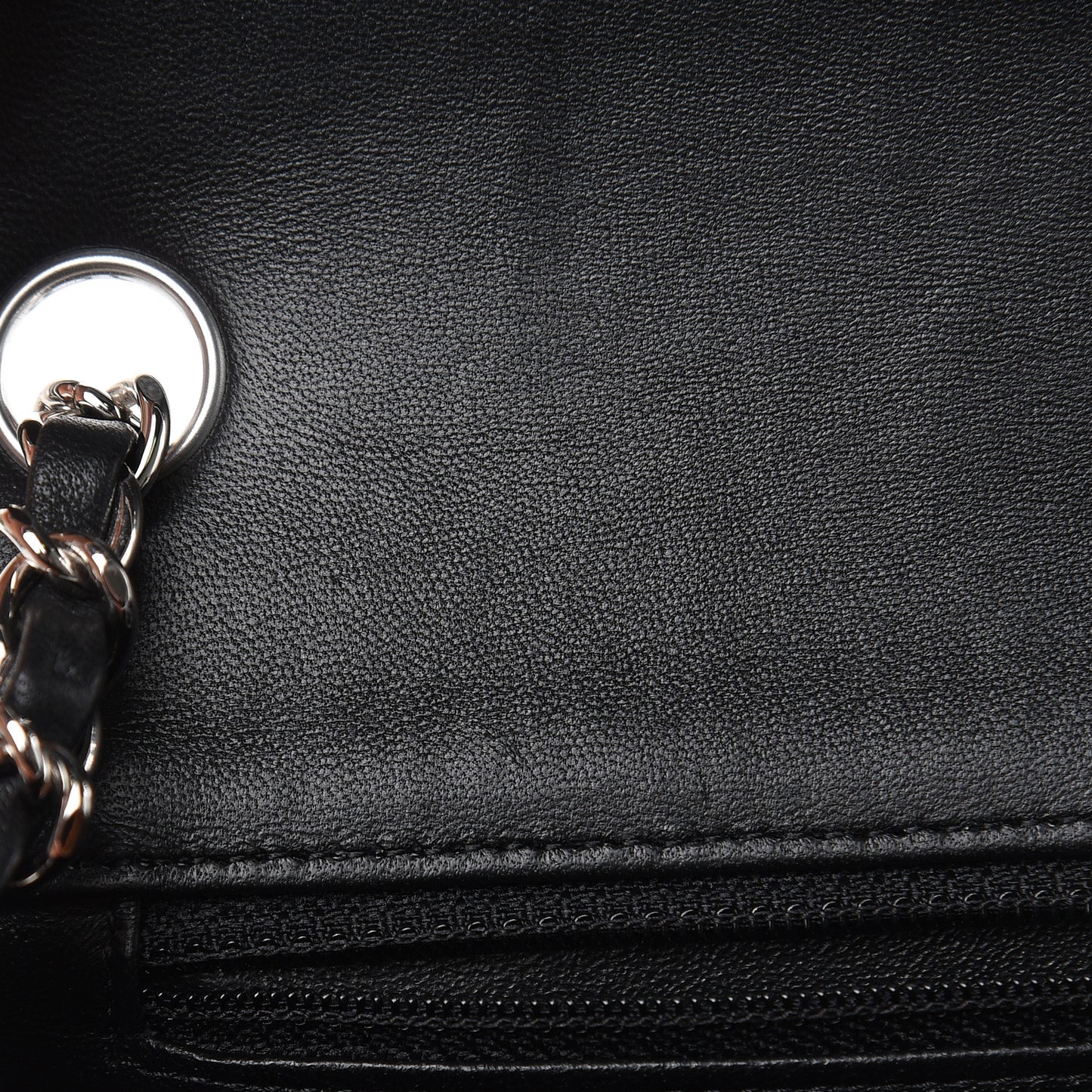 Lambskin Quilted Mini Square Flap Black