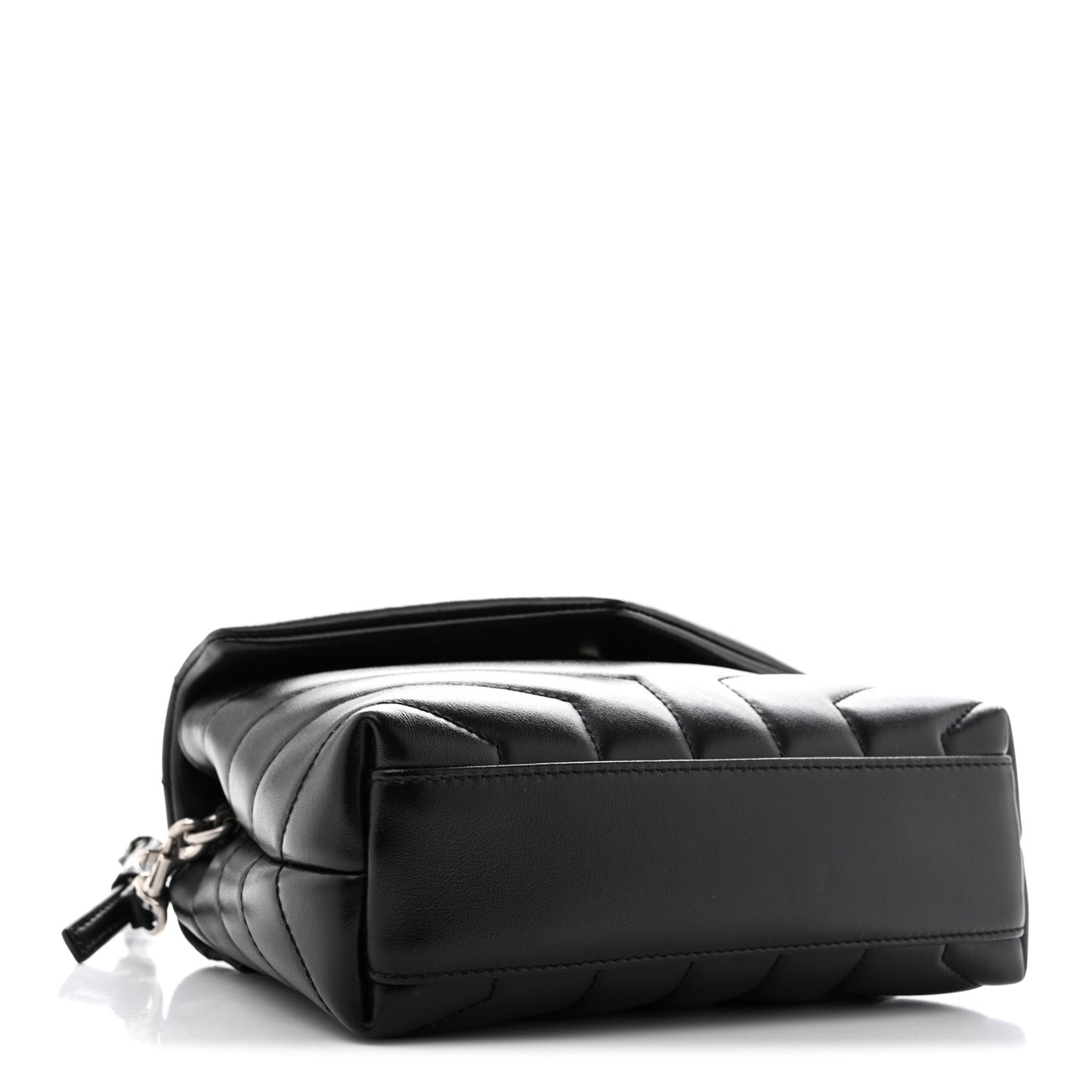 Calfskin Y Quilted Monogram Toy Loulou Crossbody Bag Black