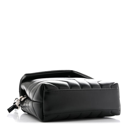Saint Laurent Calfskin Y Quilted Monogram Toy Loulou Crossbody Bag Black 3 of 13
