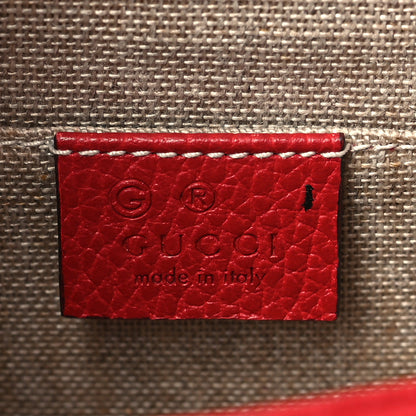 Gucci Dollar Calfskin Small Interlocking G Shoulder Bag Red 6 of 9