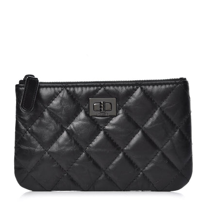 Chanel Aged Calfskin Quilted Small Reissue Cosmetic Case So Black 1 of 8