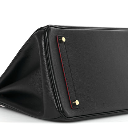 Hermes Epsom Contour Birkin 35 Bleu Indigo Rouge H 9 of 14