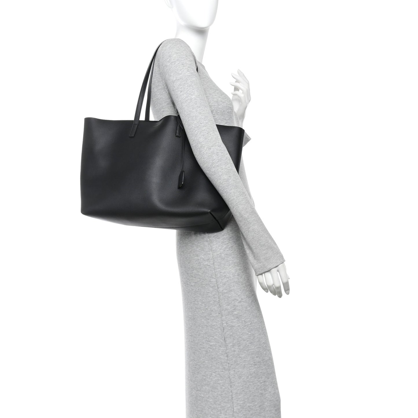 Calfskin Large Shopping Tote Black