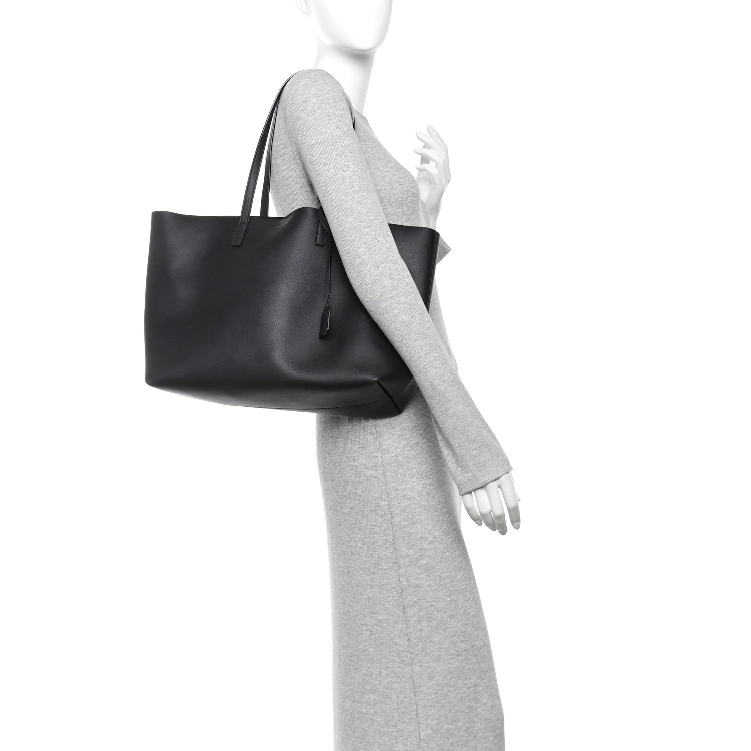 Saint Laurent Calfskin Large Shopping Tote Black 2 of 11