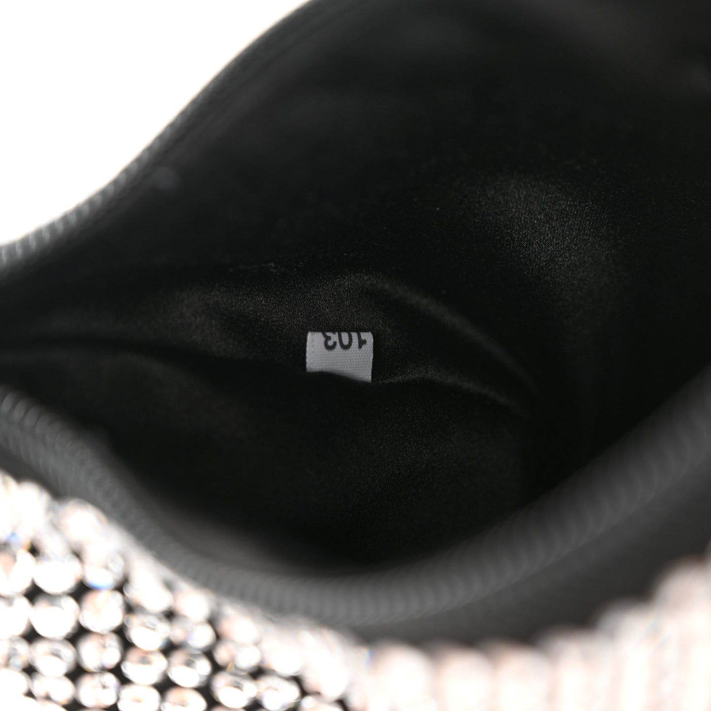 Satin Crystal Mini Re-Edition 2000 Bag Cristal