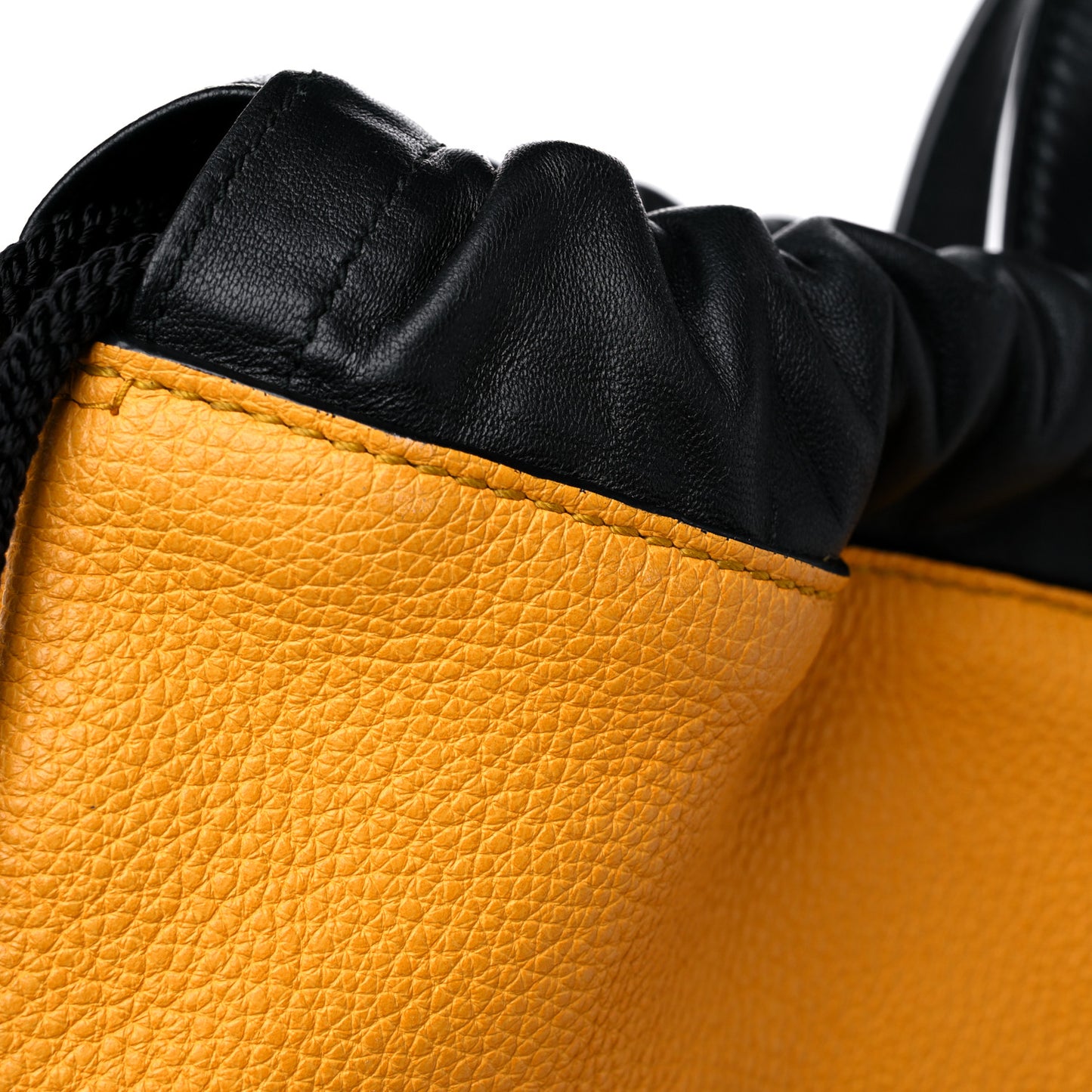Calfskin Coco Capitan Logo Drawstring Backpack Yellow
