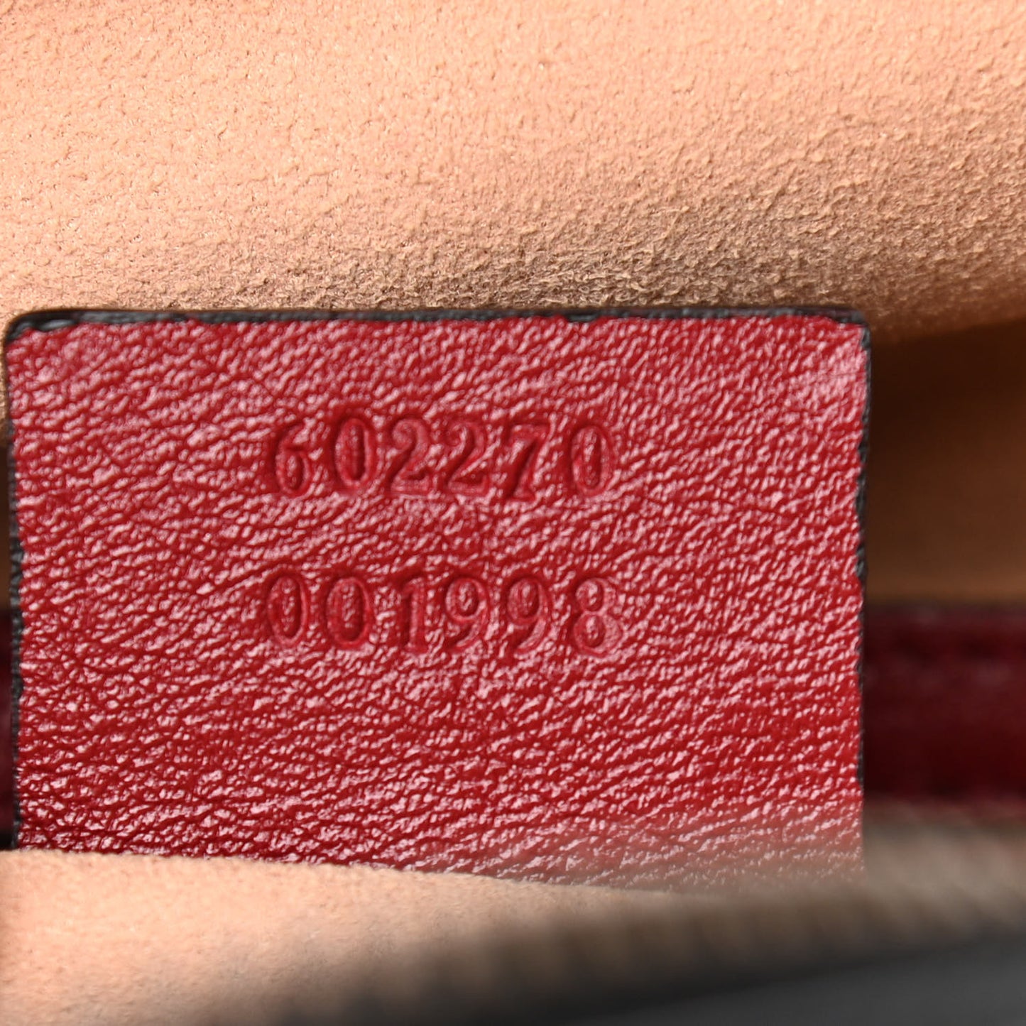 Vintage Effect Calfskin Matelasse Diagonal Small Torchon GG Marmont Bamboo Top Handle Shoulder Bag Black Romantic Cherry