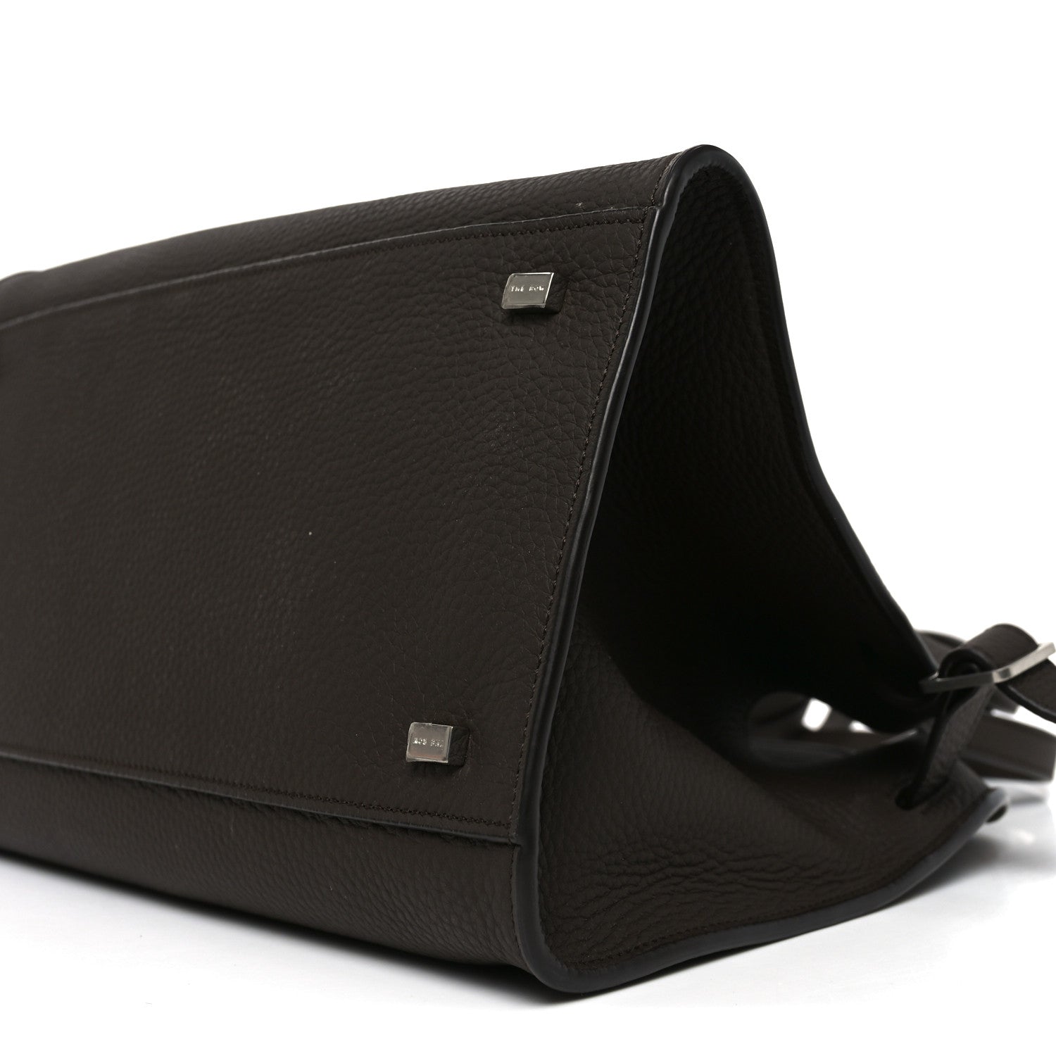The Row Matte Grained Calfskin Soft Margaux 12 Dark Chocolate 9 of 9