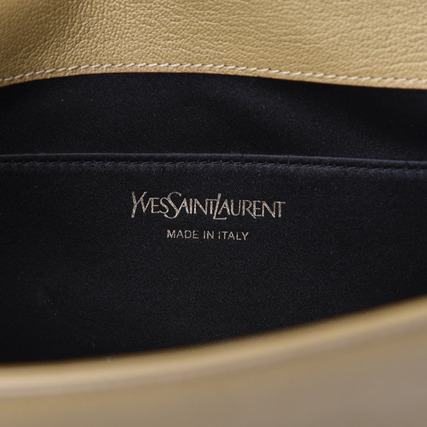 Saint Laurent Calfskin Monogram Large Belle De Jour Clutch Beige 6 of 8