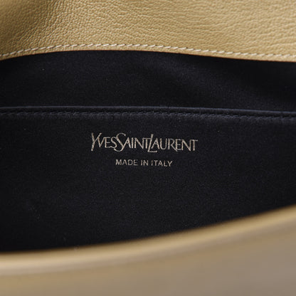 Saint Laurent Calfskin Monogram Large Belle De Jour Clutch Beige 6 of 8
