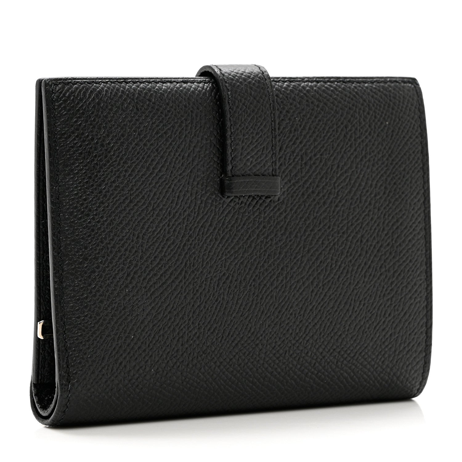 Hermes Epsom Bearn Compact Wallet Black 3 of 8