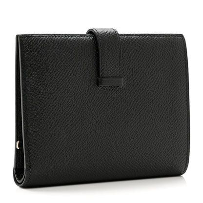 Hermes Epsom Bearn Compact Wallet Black 3 of 8