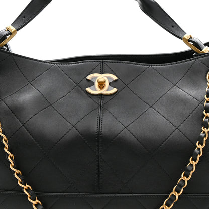 Chanel Calfskin Stitched Large Shopping Bag Black 8 of 11
