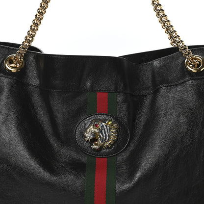Gucci Calfskin Large Rajah Chain Tote Black 9 of 11