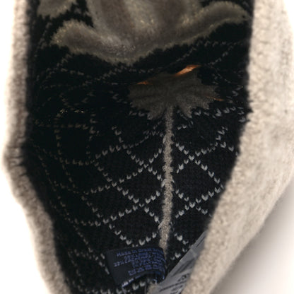 Chanel Wool Cashmere CC Beanie Hat Beige Black White 3 of 4
