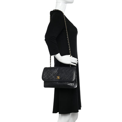 Chanel Lambskin Quilted Medium Single Flap Black 2 of 11