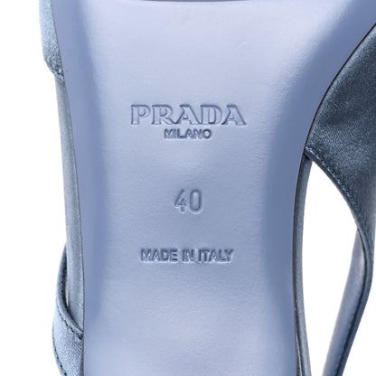 Prada Satin Cut-Out Ballerina Flats 40 Pervinca 7 of 8