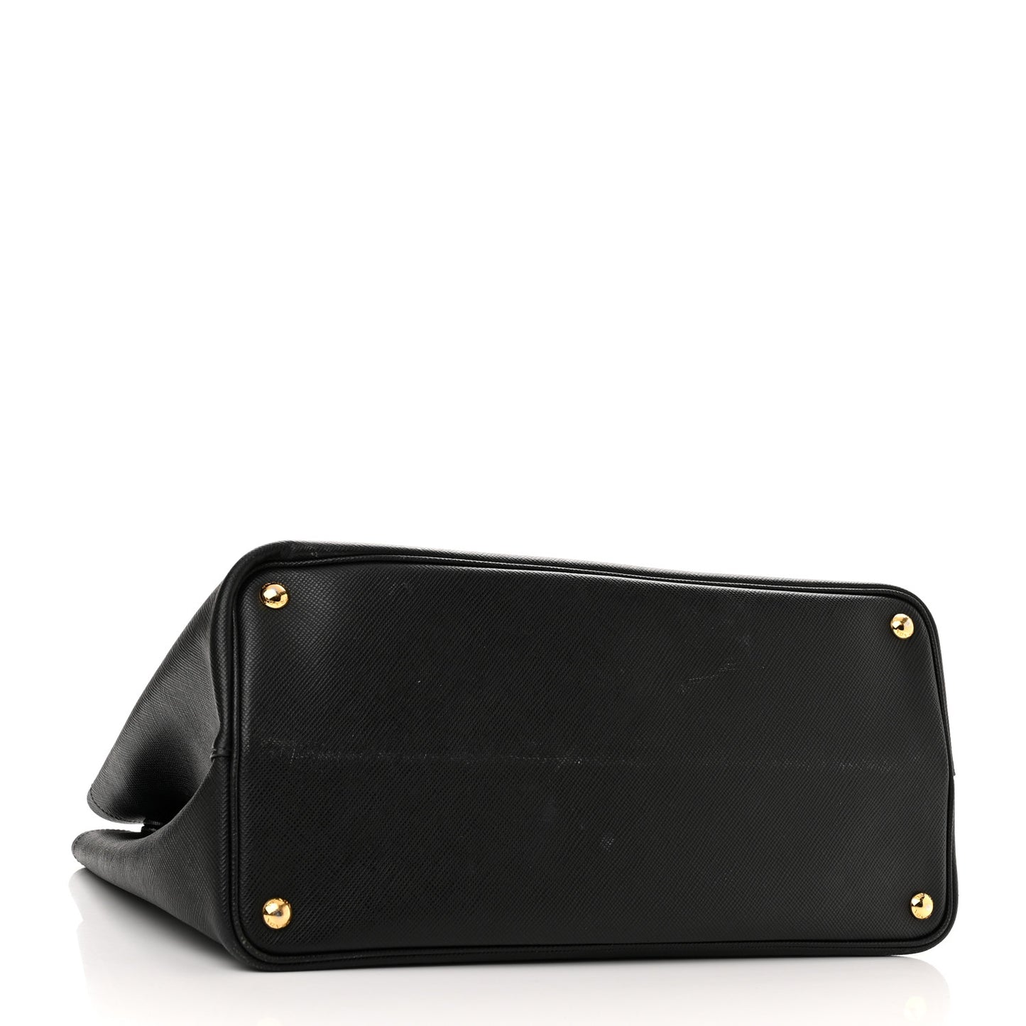 Saffiano Cuir Large Double Bag Black Fuoco
