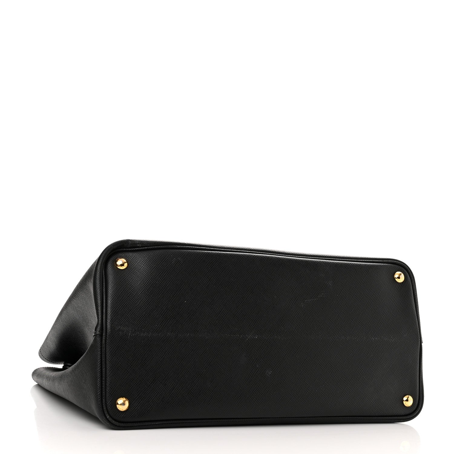 Prada Saffiano Cuir Large Double Bag Black Fuoco 4 of 16
