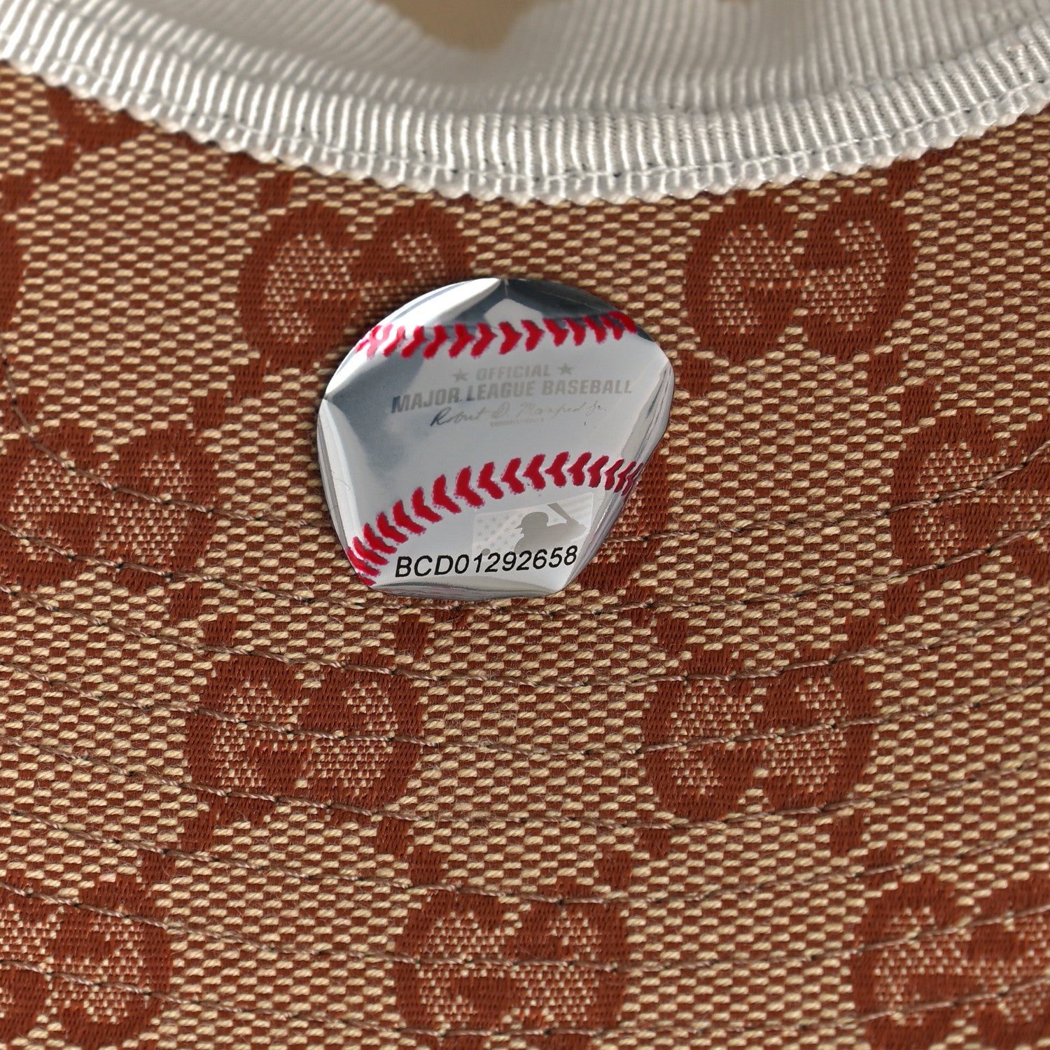 Gucci X MLB Monogram LA Dodgers Baseball Hat 57-61 Beige Ruggine 8 of 8