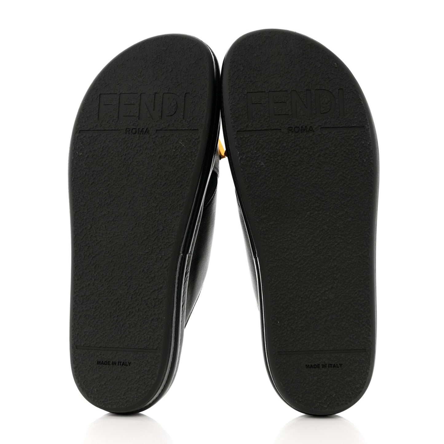 Vitello Womens Fendigraphy Slide Sandals 40 Black