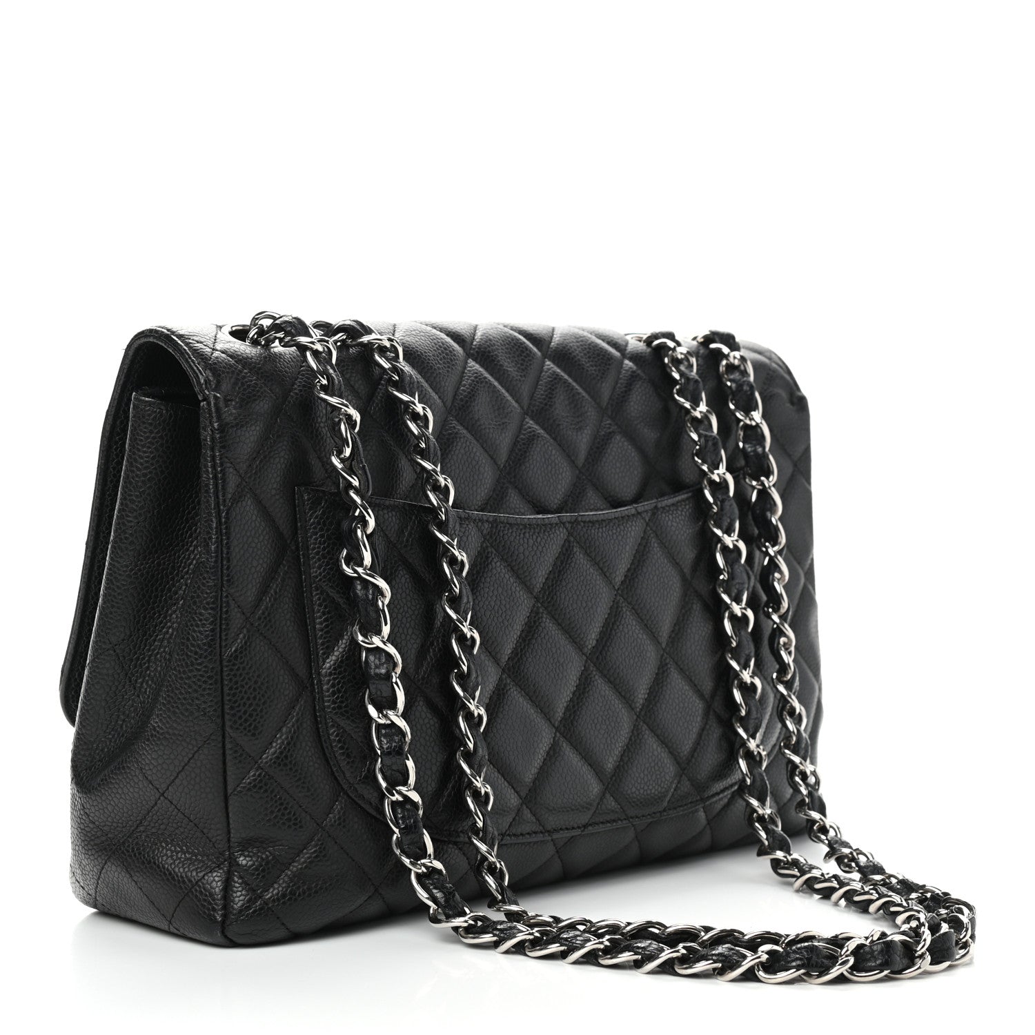 Chanel Caviar Quilted Jumbo Single Flap Black 2 of 10