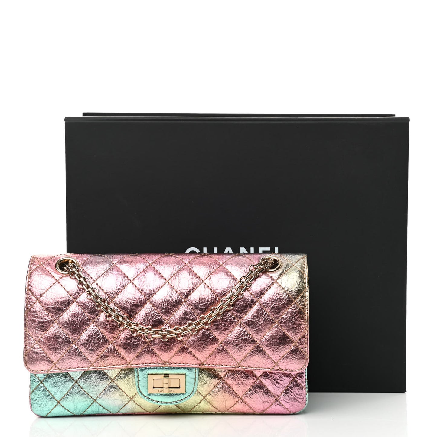 Metallic Goatskin Quilted 2.55 Reissue 225 Flap Multicolor