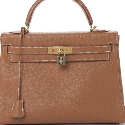 Hermes Togo Kelly Retourne 32 Gold 8 of 13