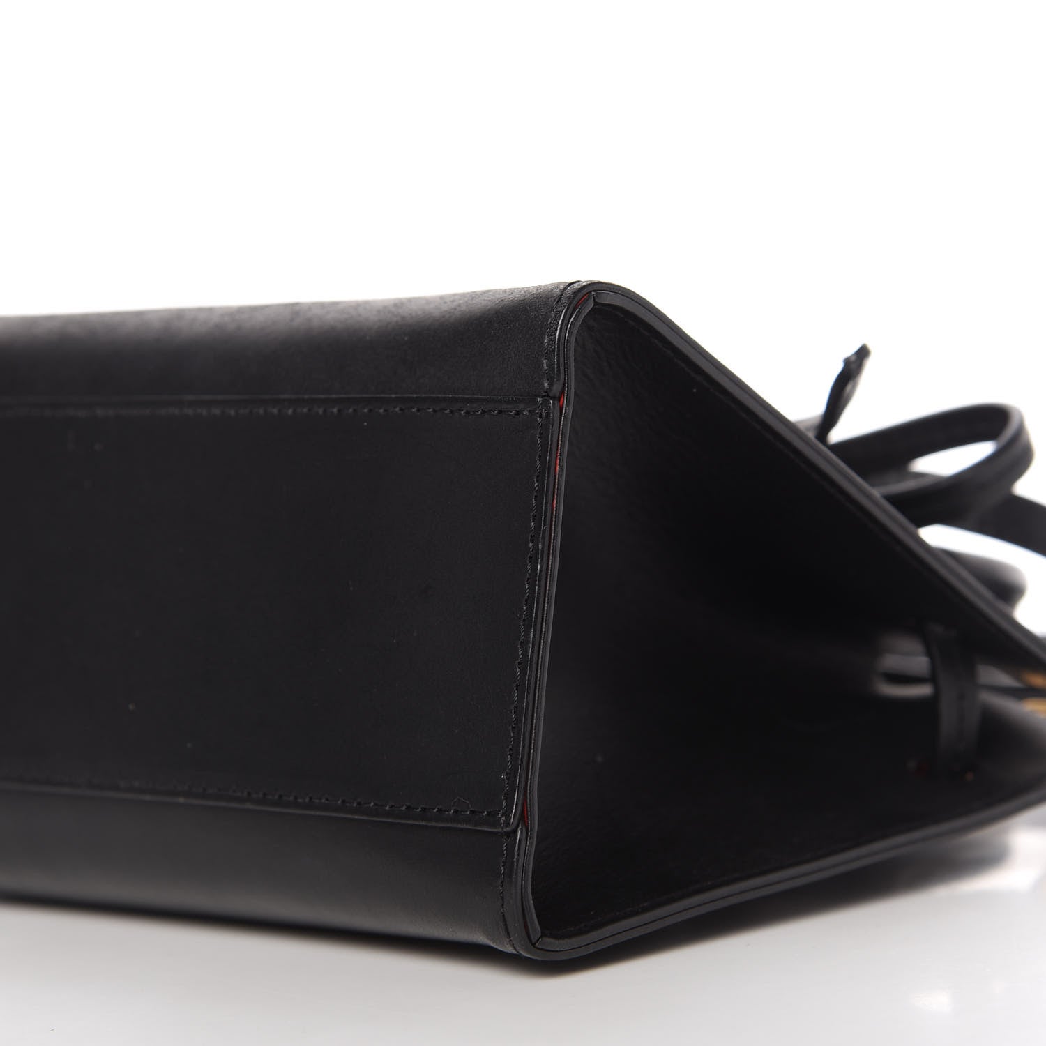 Mansur Gavriel Vegetable Tanned Calfskin Mini Mini Sun Bag Black Flamma 7 of 8