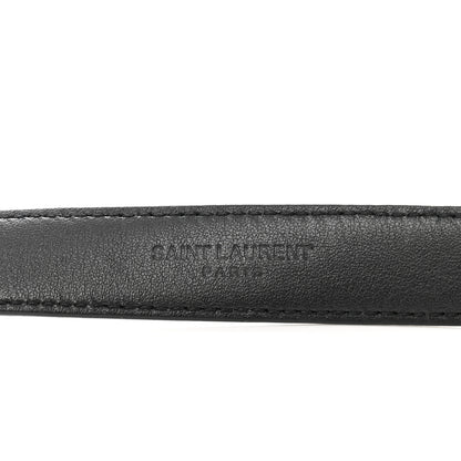 Saint Laurent Lambskin Monogram Buckle Belt 100 40 Black 5 of 7