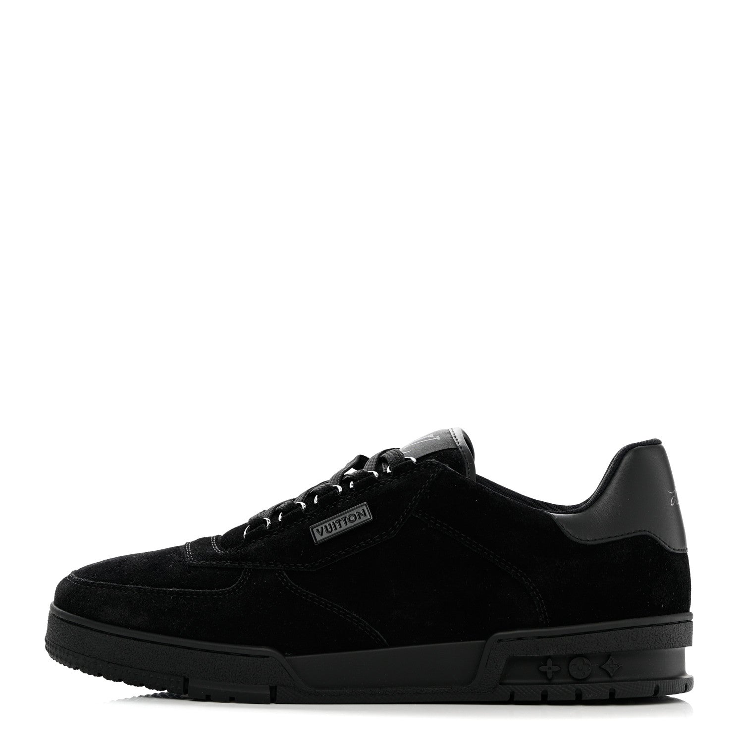 Louis Vuitton Suede Mens LV Trainer Sneakers 9.5 Black 1 of 9