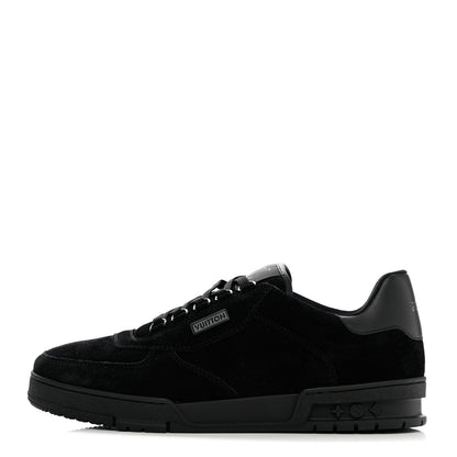 Louis Vuitton Suede Mens LV Trainer Sneakers 9.5 Black 1 of 9