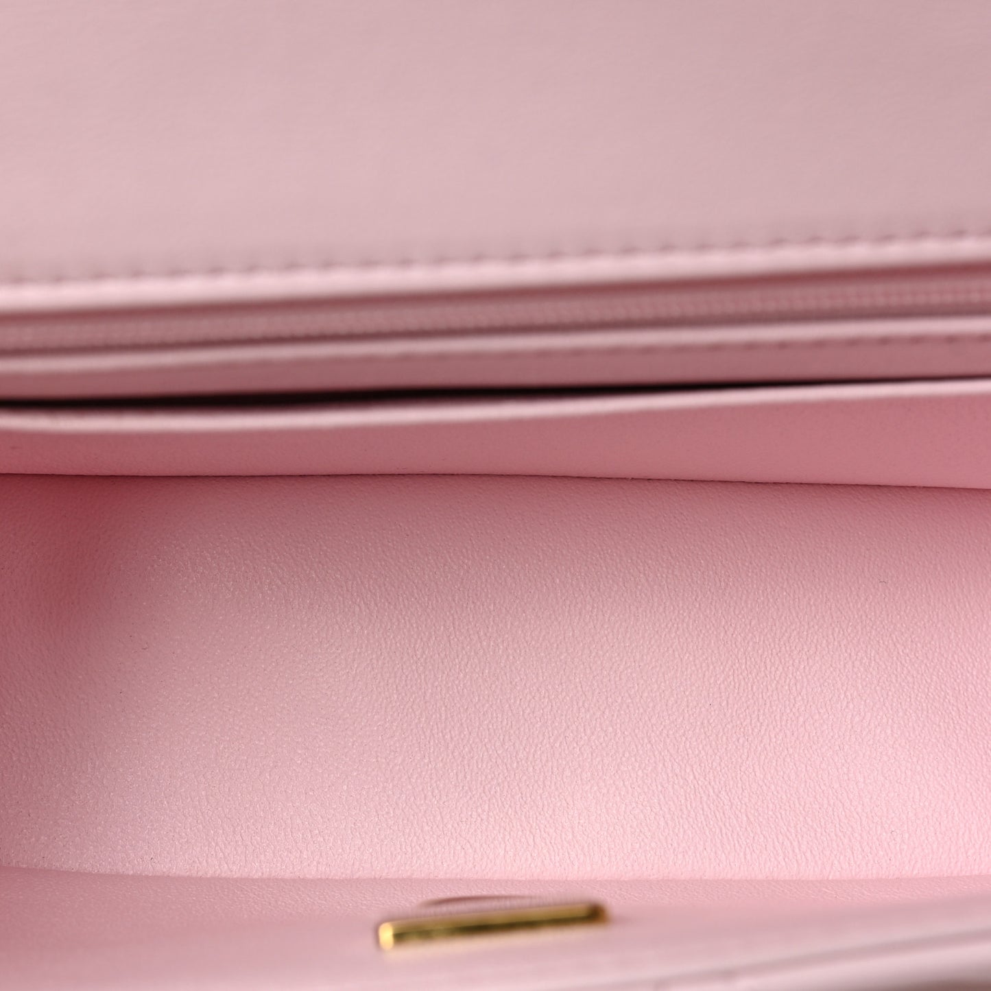 Lambskin Quilted Mini Top Handle Rectangular Flap Light Pink
