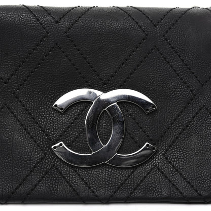 Chanel Calfskin Diamond Stitch Accordion Flap Black 15 of 16
