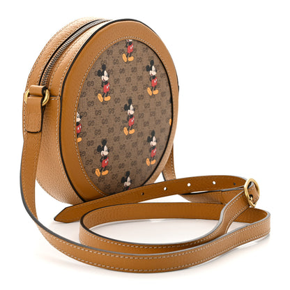 Gucci X DISNEY Mini Vintage GG Supreme Monogram Mickey Mouse Round Shoulder Bag Beige Vintage Sun Oil 3 of 10