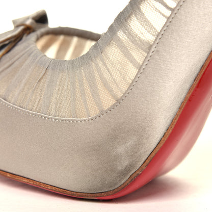 Christian Louboutin Satin Peep Toe Angelique Pumps 42 8 of 8
