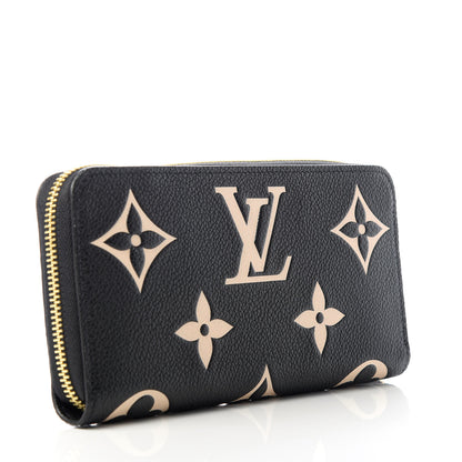 Louis Vuitton Empreinte Monogram Giant Zippy Wallet Black Beige 3 of 6