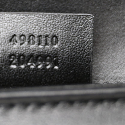 Gucci Calfskin Matelasse Small GG Marmont Top Handle Shoulder Bag Black 7 of 13