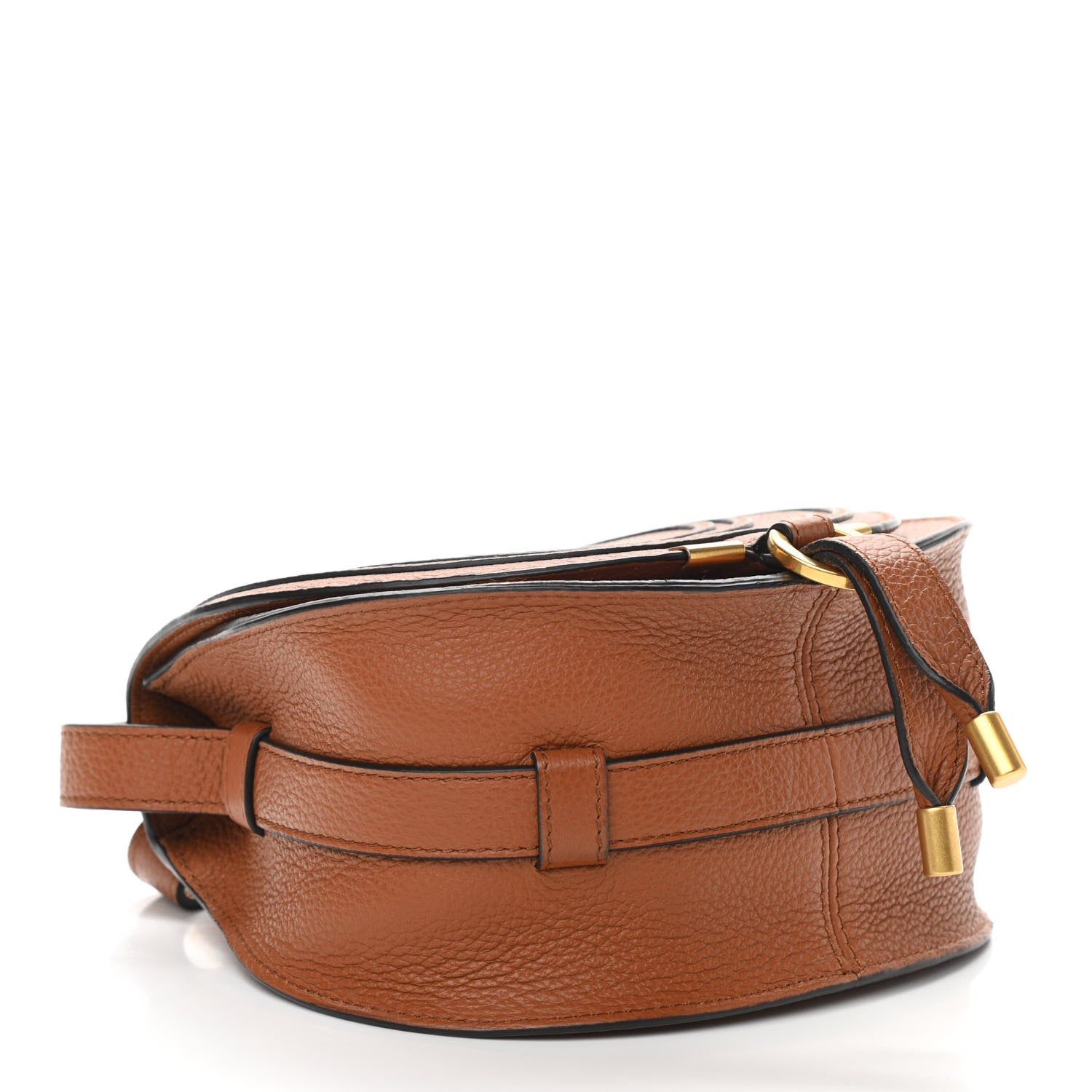 Chloe Calfskin Mini Marcie Round Crossbody Bag Tan 4 of 10