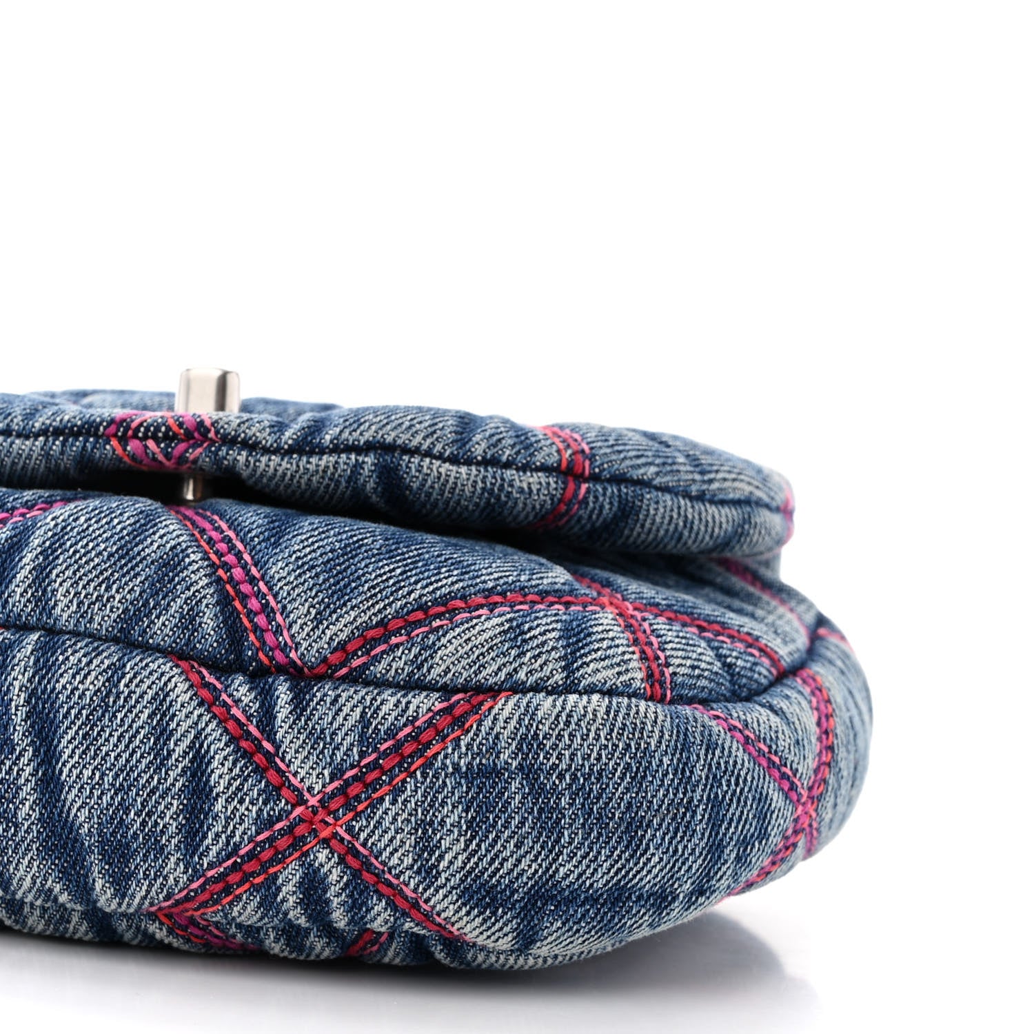 Chanel Denim Quilted Mini Coco Beach Messenger Bag Blue 10 of 10
