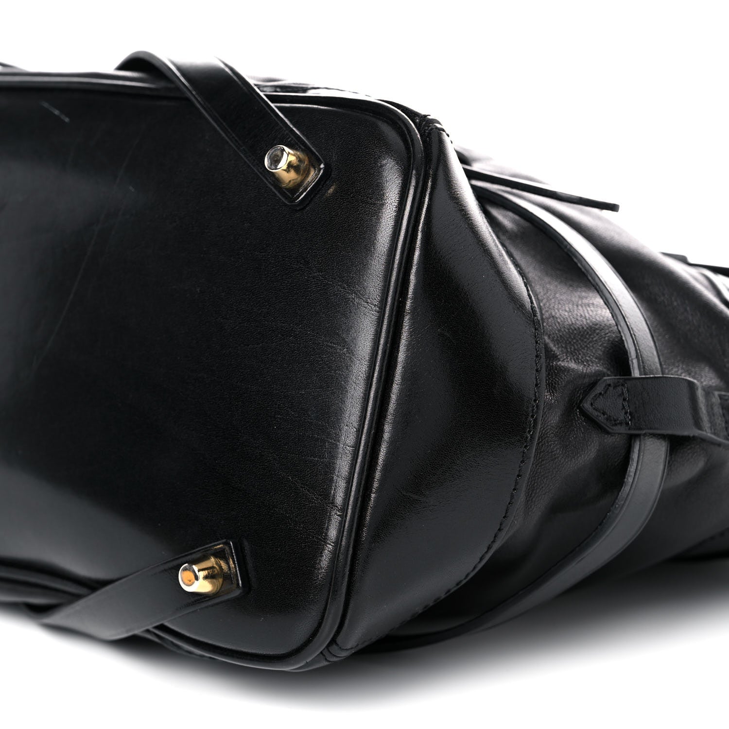 Burberry Lambskin Bridle Calfskin Medium Landscape Lynher Tote Black 9 of 18