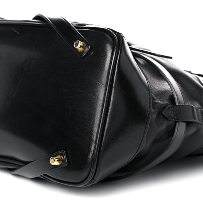 Burberry Lambskin Bridle Calfskin Medium Landscape Lynher Tote Black 9 of 18