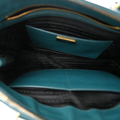 Prada Saffiano Lux Galleria Front Pocket Tote Ottanio Cobalto 5 of 12