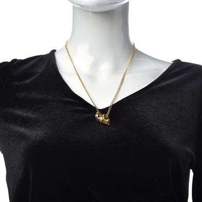Christian Dior Crystal Rings Double Chain Necklace Gold 2 of 5