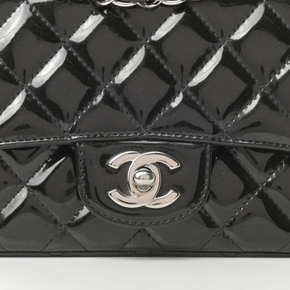Chanel Patent Calfskin Sparkle Quilted Mini Square Flap Black 8 of 14