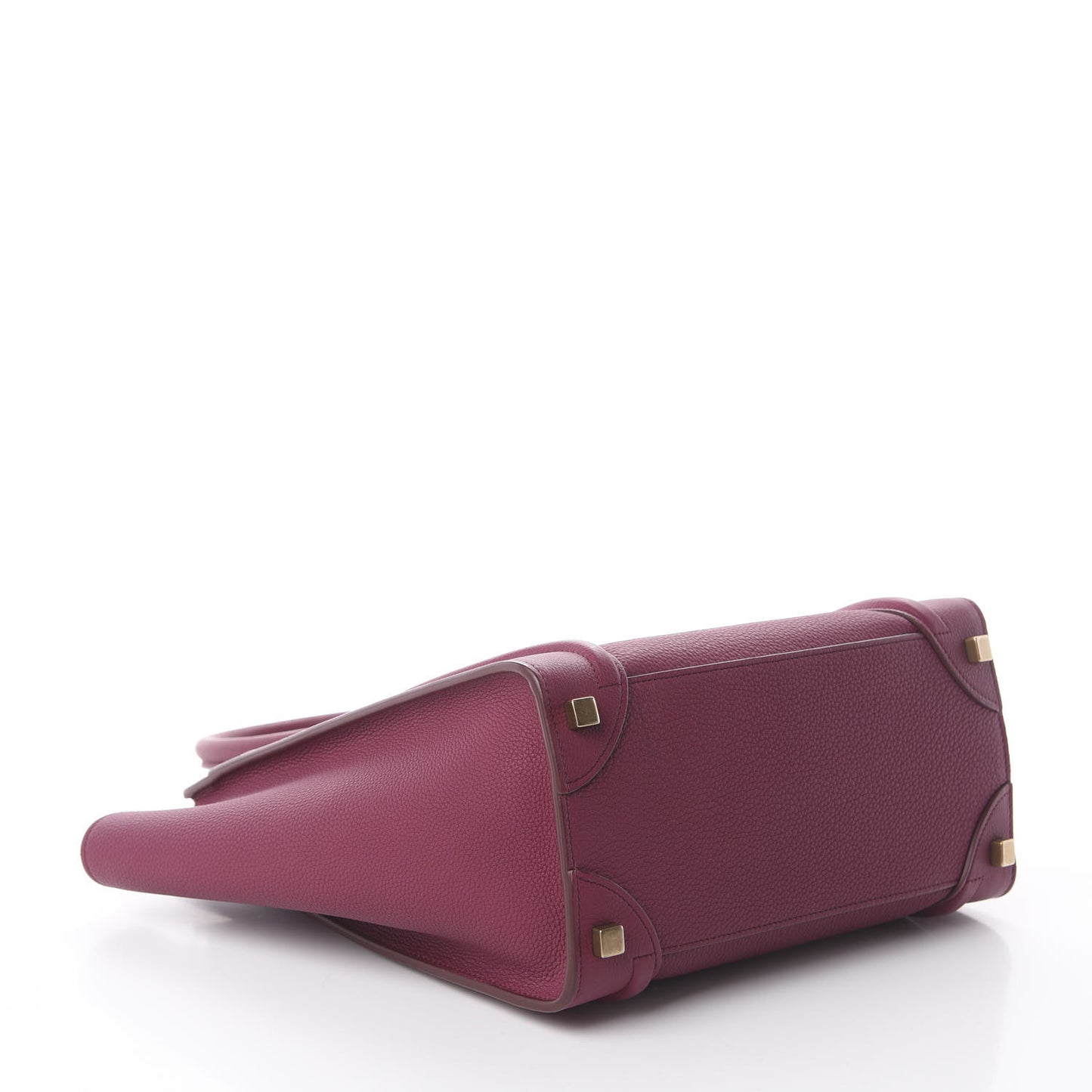 Baby Drummed Calfskin Micro Luggage Plum