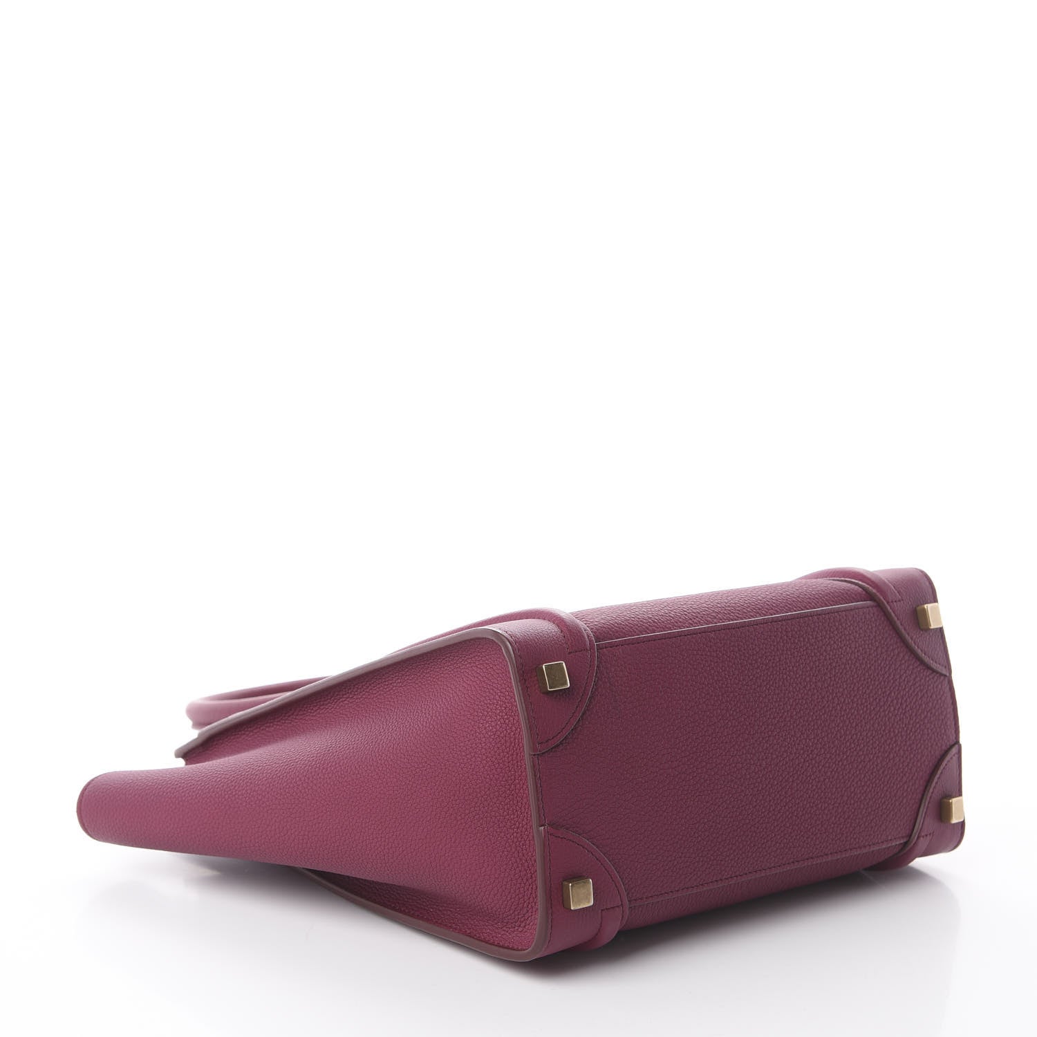 Celine Baby Drummed Calfskin Micro Luggage Plum 3 of 8