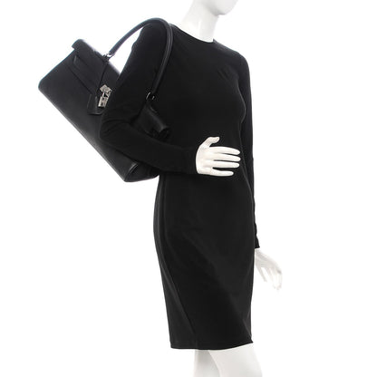 Hermes Taurillon Clemence Shoulder Kelly 40 Black 2 of 29