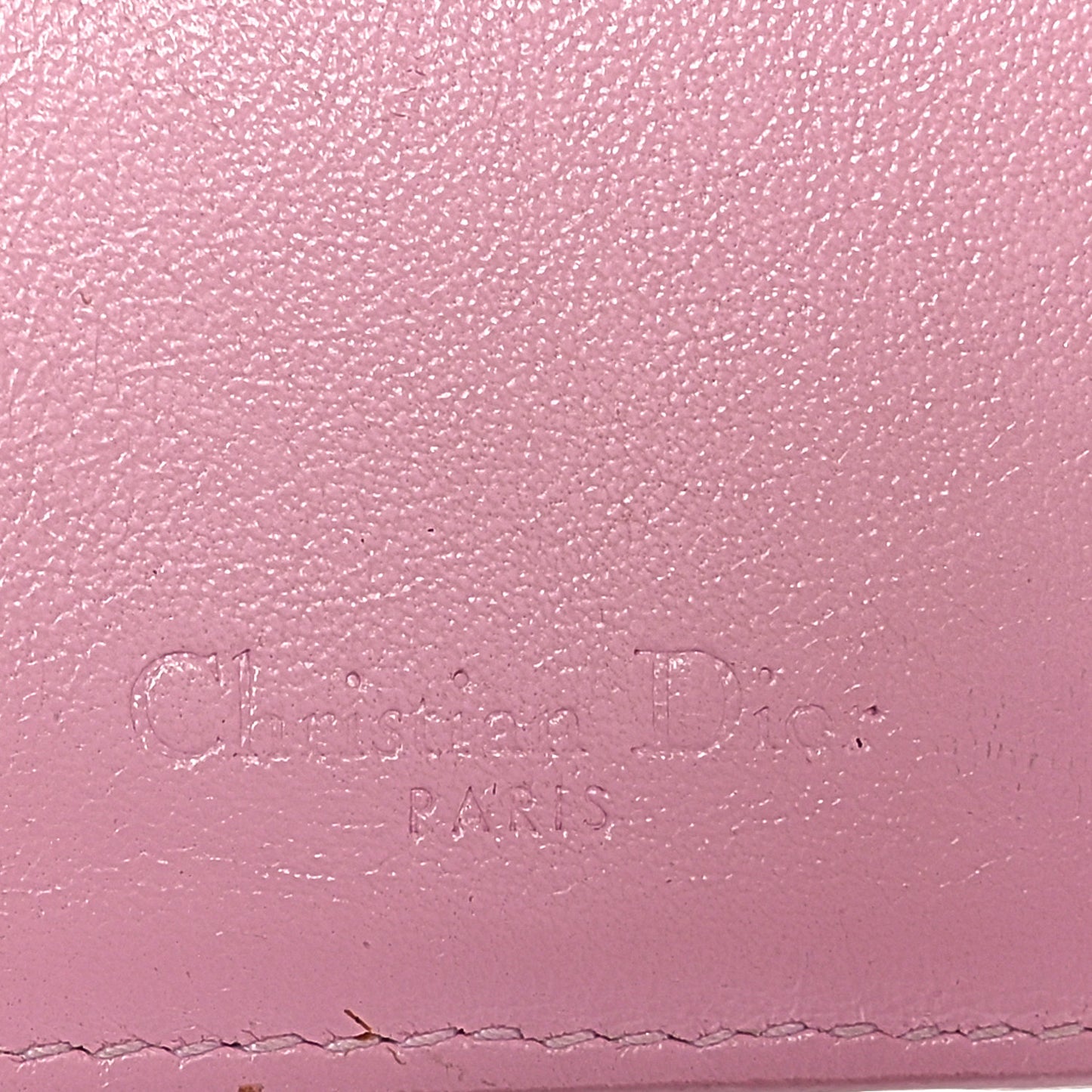 Lambskin Cannage Bi-Color Small Lady Dior Flap Card Holder Black Pink