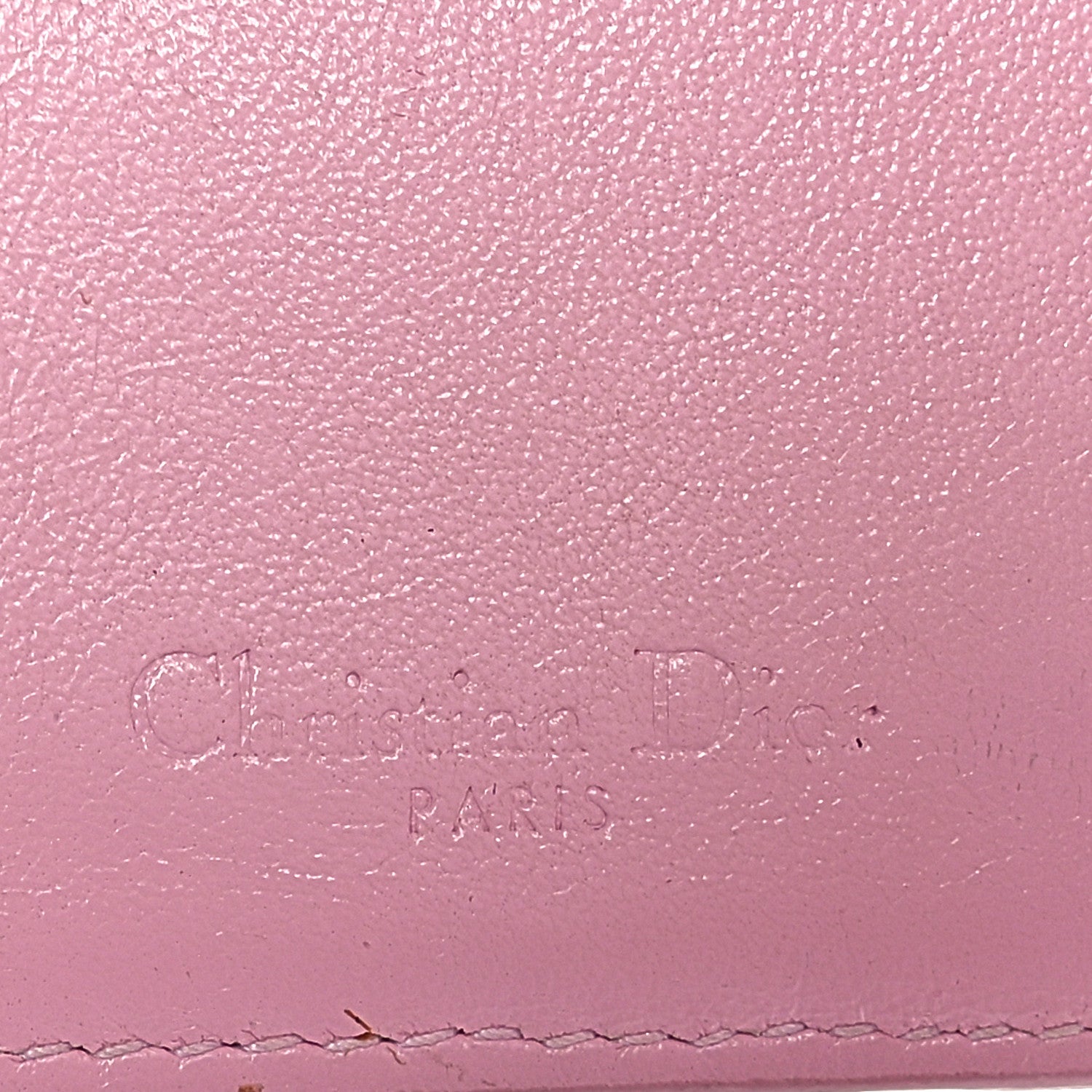 Christian Dior Lambskin Cannage Bi-Color Small Lady Dior Flap Card Holder Black Pink 6 of 11